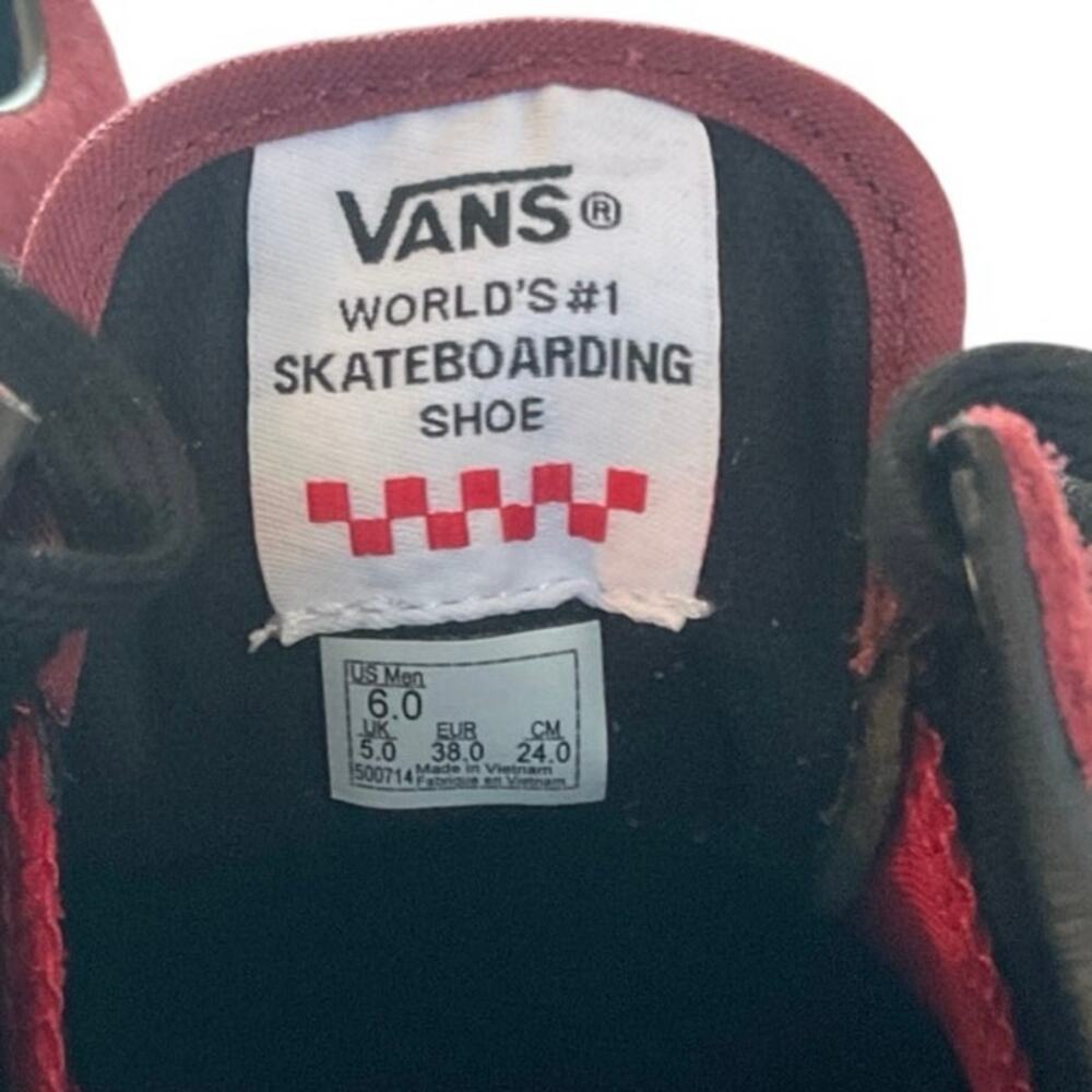 Vans Skate Old Skool “Hairy Surde” Burgandy Red Sz 6Men - Picture 7 of 7